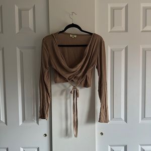 OZMA of California Dance Wrap Top | Size M | Tea